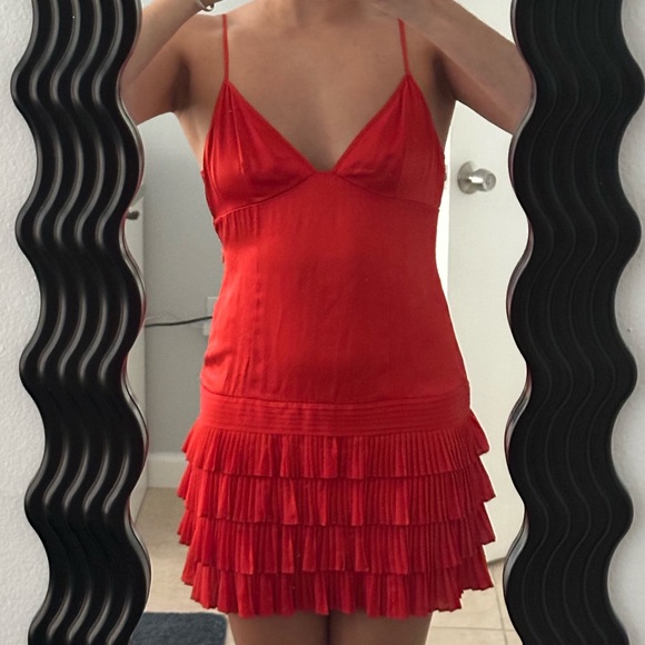 Catherine Malandrino - Red Silk Mini Dress (Rare) - Picture 3 of 5